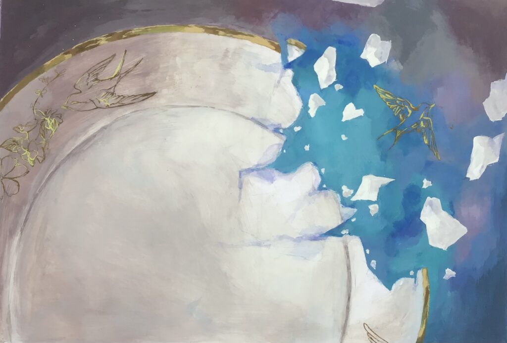 表紙原画部門　 ２年　松野結美 B３ケント紙　アクリルガッシュ