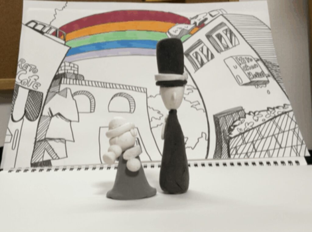 映像部門　　アニメーション １年　二宮和奏【モノクロの虹】 １５秒